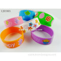 hot selling printed letter cheap custom silicone bracelet charms
